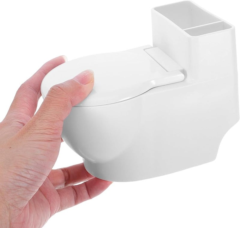 Wall Mounted Toilet Shaped Ashtray With Lid PP Stainless Steel Bathroom Ash Holder For Indoor Smoking - Image 4